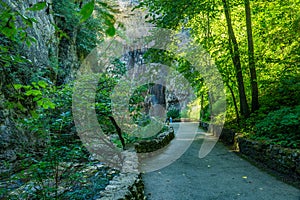 Pathway below the Arch at Natural Bridge State Park, Virginia, USA